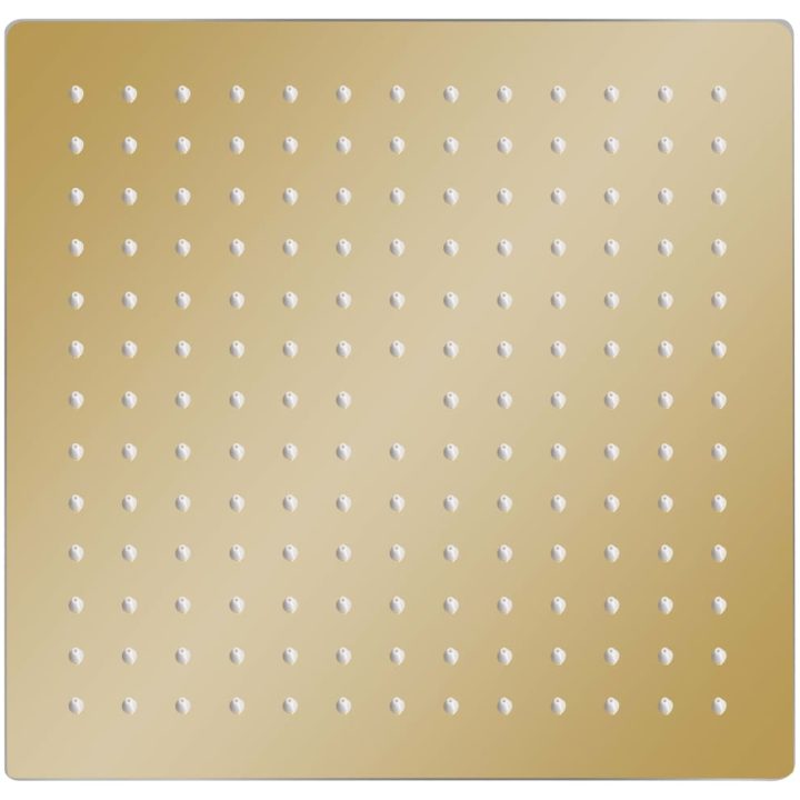 Takduschhuvud rostfritt stål fyrkantigt guld vidaXL 30 x 30 cm – bild 2