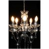 Takkrona med kristallpärlor silver rund 5 x E14 vidaXL – miniatyr 4