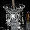 Takkrona med kristallpärlor silver rund 5 x E14 vidaXL – miniatyr 5