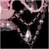 Takkrona med pärlor rosa rund 3 x E14 vidaXL – miniatyr 7