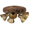 Taklampa 25 W antik mässing 50x50x25 cm E27 vidaXL – miniatyr 2
