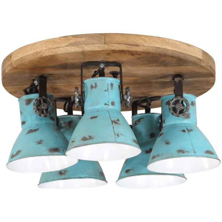 Taklampa 25 W nött blå 50x50x25 cm E27 vidaXL – bild 3