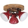 Taklampa 25 W nött röd 35x35x25 cm E27 vidaXL – miniatyr 2