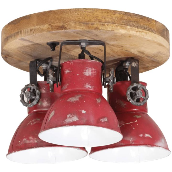 Taklampa 25 W nött röd 35x35x25 cm E27 vidaXL – bild 3