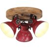 Taklampa 25 W nött röd 35x35x25 cm E27 vidaXL – miniatyr 1