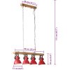 Taklampa 25 W nött röd 90x24x111 cm E27 vidaXL – miniatyr 7