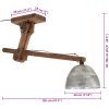 Taklampa 25 W vintage silver 105x30x65-108 cm E27 vidaXL – miniatyr 8