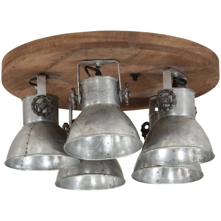 Taklampa 25 W vintage silver 50x50x25 cm E27 vidaXL – bild 3