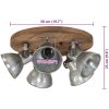 Taklampa 25 W vintage silver 50x50x25 cm E27 vidaXL – miniatyr 8