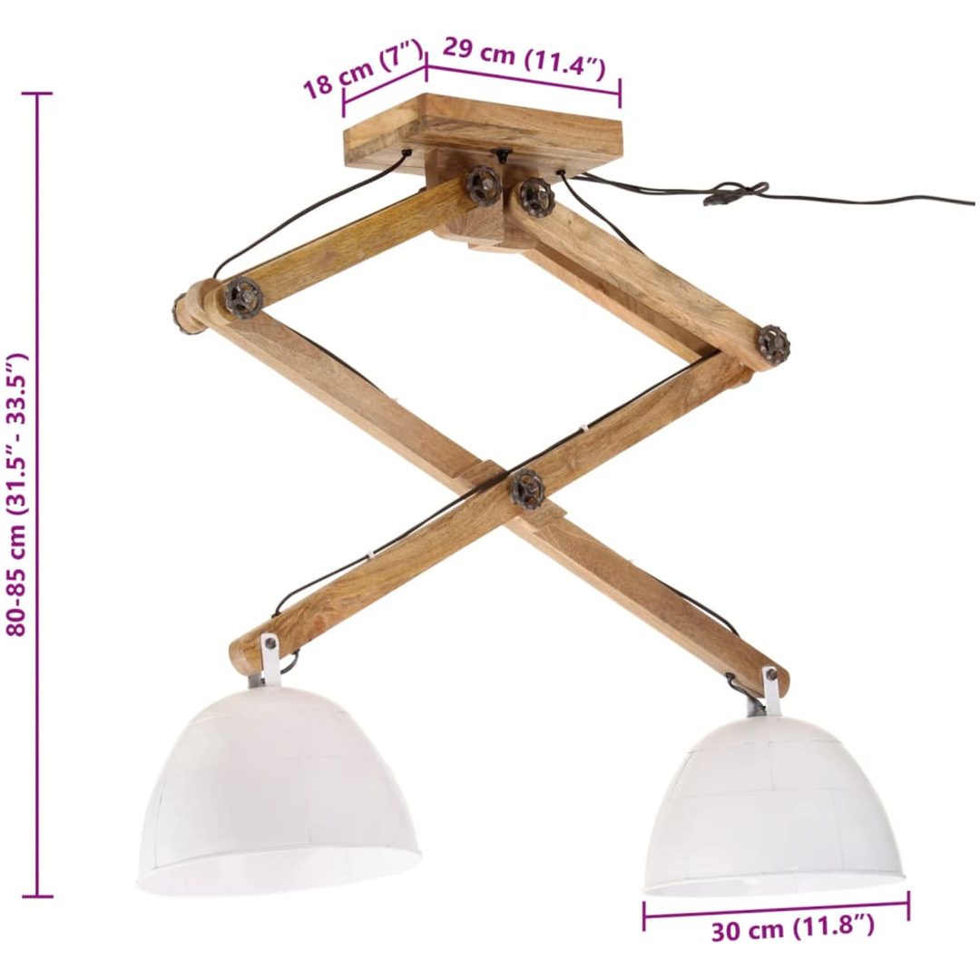 Taklampa 25 W vit 29x18x85 cm E27 vidaXL – bild 8
