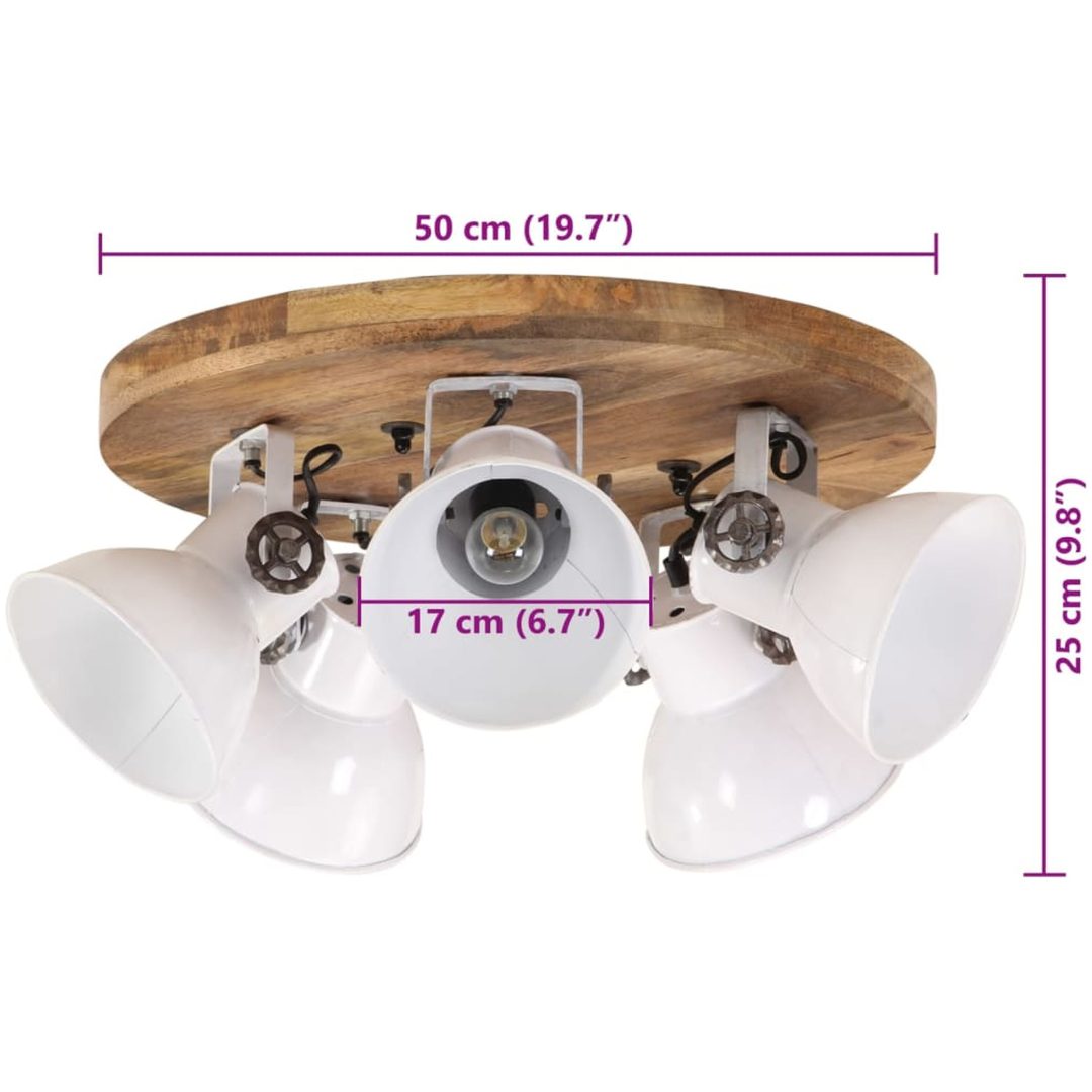 Taklampa 25 W vit 50x50x25 cm E27 vidaXL – bild 8