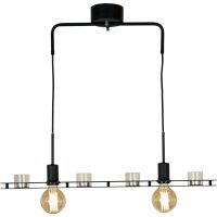 Taklampa Bricka Svart/klar ANETA HOME