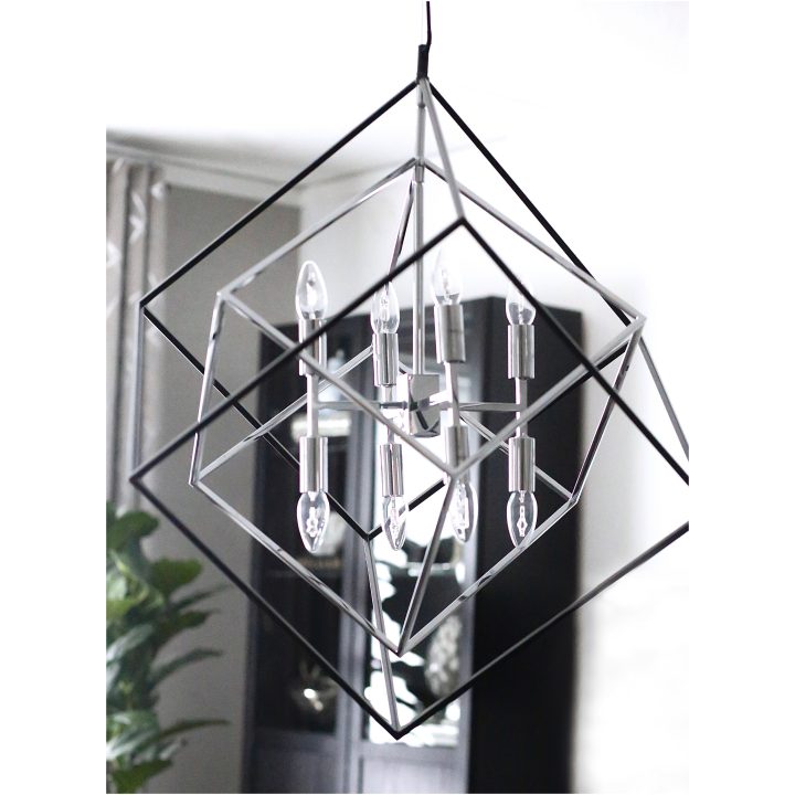Taklampa Cubes Stor Svart/krom ANETA HOME – bild 2
