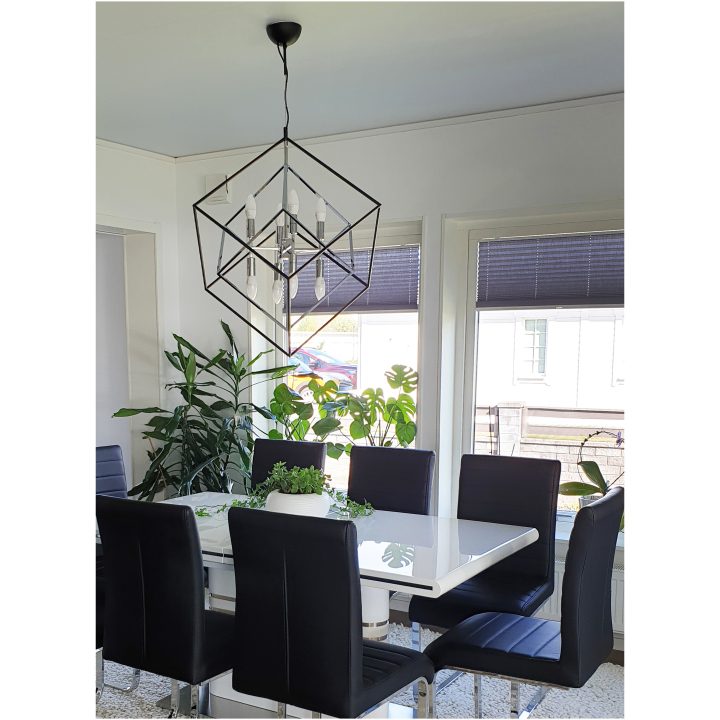 Taklampa Cubes Stor Svart/krom ANETA HOME – bild 3