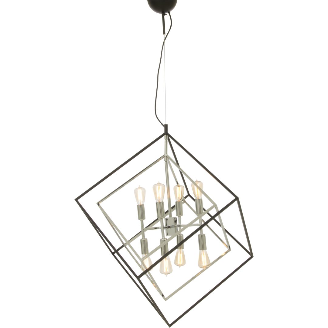 Taklampa Cubes Stor Svart/krom ANETA HOME