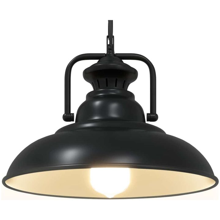 Taklampa E27 svart ⌀31 cm järn vidaXL – bild 5