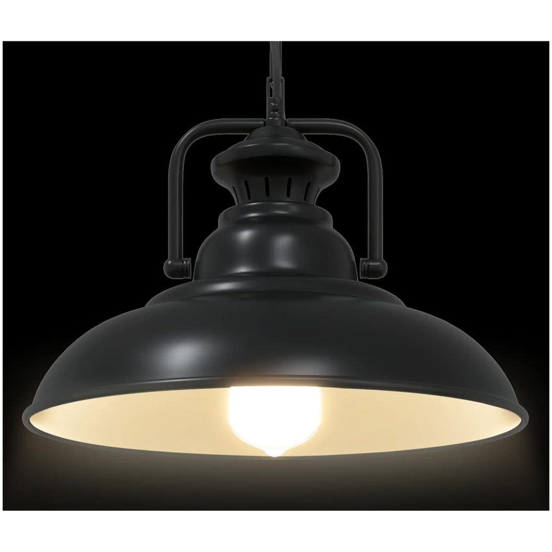 Taklampa E27 svart ⌀31 cm järn vidaXL – bild 6