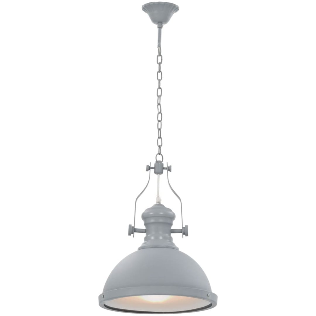 Taklampa grå rund E27 vidaXL – bild 2