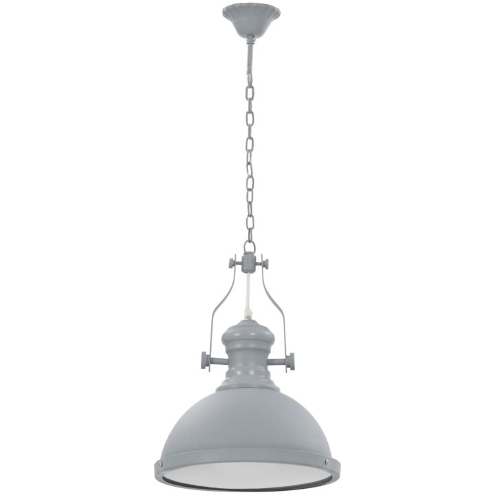 Taklampa grå rund E27 vidaXL – bild 3