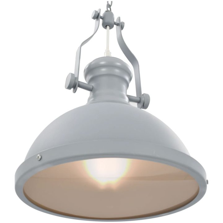 Taklampa grå rund E27 vidaXL – bild 5