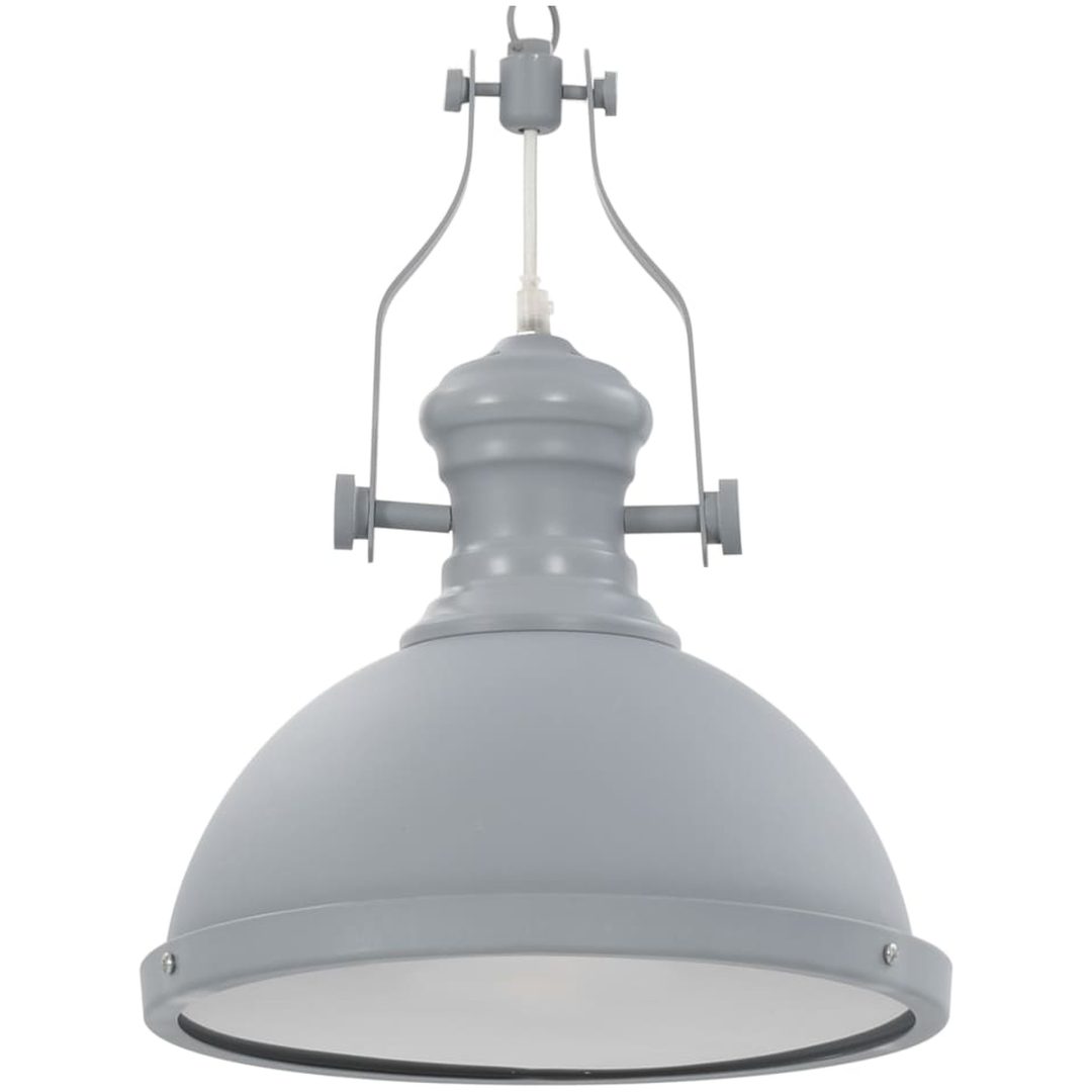 Taklampa grå rund E27 vidaXL