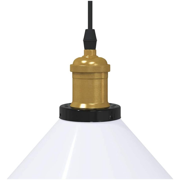 Taklampa höjdjusterbar E27 blank vit ⌀22 cm metall vidaXL – bild 8