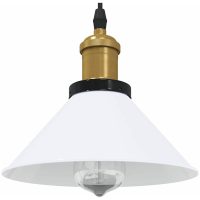 Taklampa höjdjusterbar E27 blank vit ⌀22 cm metall vidaXL