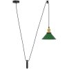 Taklampa höjdjusterbar E27 glans grön ⌀22 cm metall vidaXL – miniatyr 2