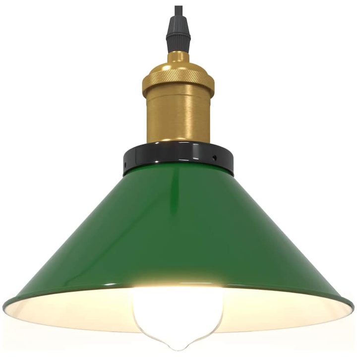 Taklampa höjdjusterbar E27 glans grön ⌀22 cm metall vidaXL – bild 4