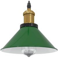 Taklampa höjdjusterbar E27 glans grön ⌀22 cm metall vidaXL