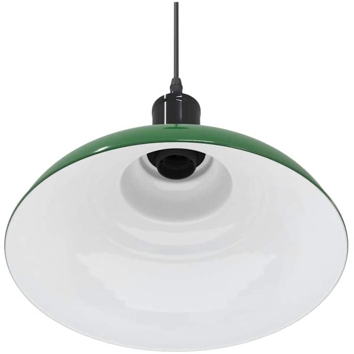 Taklampa höjdjusterbar E27 glans grön ⌀31 cm metall vidaXL – bild 9