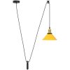 taklampa höjdjusterbar E27 glans gul ⌀22 cm metall vidaXL – miniatyr 2