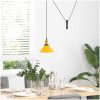 taklampa höjdjusterbar E27 glans gul ⌀22 cm metall vidaXL – miniatyr 3