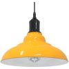 Taklampa höjdjusterbar E27 glans gul ⌀31 cm metall vidaXL – miniatyr 1