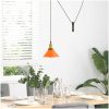 Taklampa höjdjusterbar E27 glans orange ⌀22 cm metall vidaXL – miniatyr 3