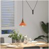 Taklampa höjdjusterbar E27 glans orange ⌀22 cm metall vidaXL – miniatyr 4