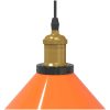 Taklampa höjdjusterbar E27 glans orange ⌀22 cm metall vidaXL – miniatyr 8