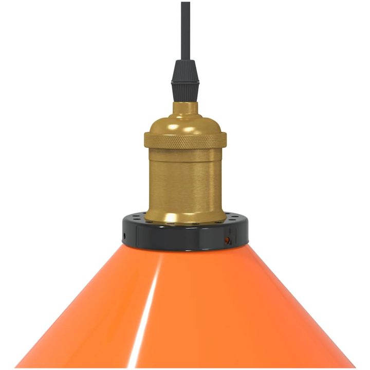 Taklampa höjdjusterbar E27 glans orange ⌀22 cm metall vidaXL – bild 8