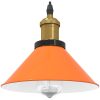 Taklampa höjdjusterbar E27 glans orange ⌀22 cm metall vidaXL – miniatyr 1