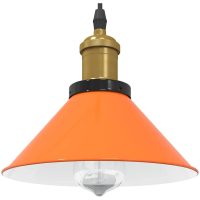 Taklampa höjdjusterbar E27 glans orange ⌀22 cm metall vidaXL
