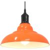 Taklampa höjdjusterbar E27 glans orange ⌀31 cm metall vidaXL – miniatyr 5