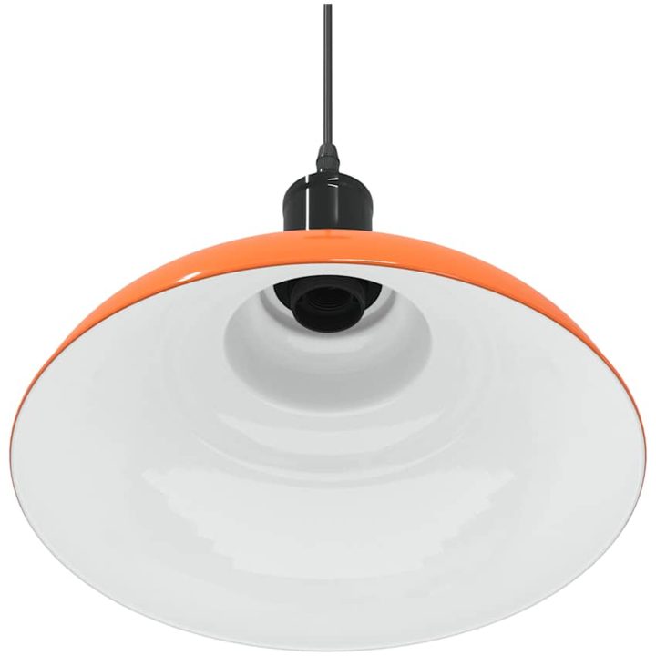 Taklampa höjdjusterbar E27 glans orange ⌀31 cm metall vidaXL – bild 9