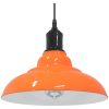 Taklampa höjdjusterbar E27 glans orange ⌀31 cm metall vidaXL – miniatyr 1