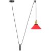 Taklampa höjdjusterbar E27 glans röd ⌀22 cm metall vidaXL – miniatyr 2