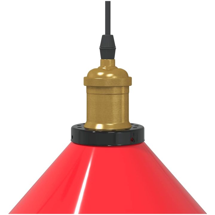 Taklampa höjdjusterbar E27 glans röd ⌀22 cm metall vidaXL – bild 8