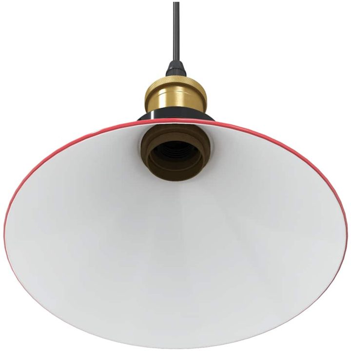 Taklampa höjdjusterbar E27 glans röd ⌀22 cm metall vidaXL – bild 9