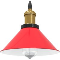 Taklampa höjdjusterbar E27 glans röd ⌀22 cm metall vidaXL