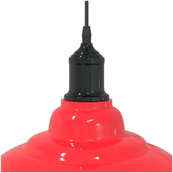 Taklampa höjdjusterbar E27 glans röd ⌀31 cm metall vidaXL – bild 8