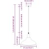 Taklampa höjdjusterbar E27 glans vit ⌀31 cm metall vidaXL – miniatyr 11