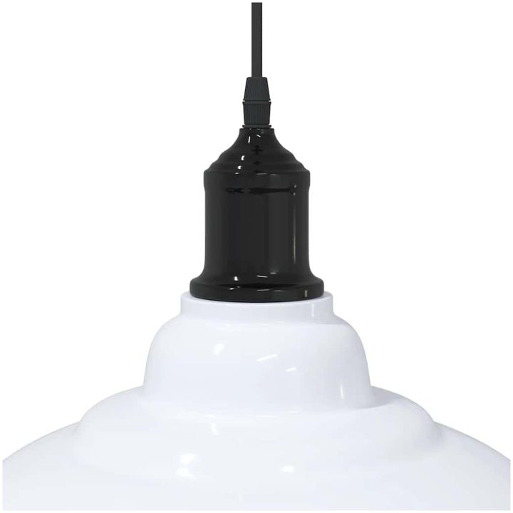 Taklampa höjdjusterbar E27 glans vit ⌀31 cm metall vidaXL – bild 8